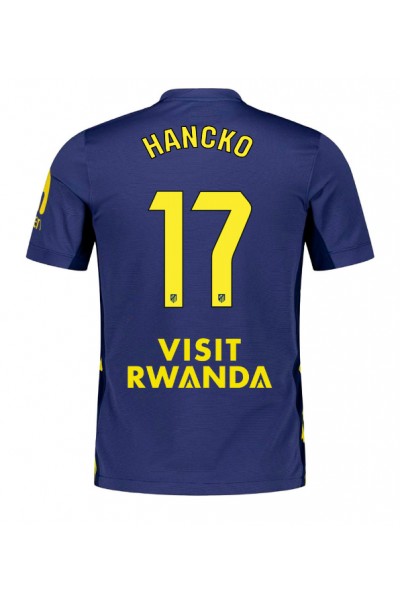 Atletico Madrid David Hancko #17 Jalkapallovaatteet Vieraspaita 2025-26 Lyhythihainen Atletico Madrid David Hancko #17 Jalkapallovaatteet Vieraspaita 2025-26 Lyhythihainen